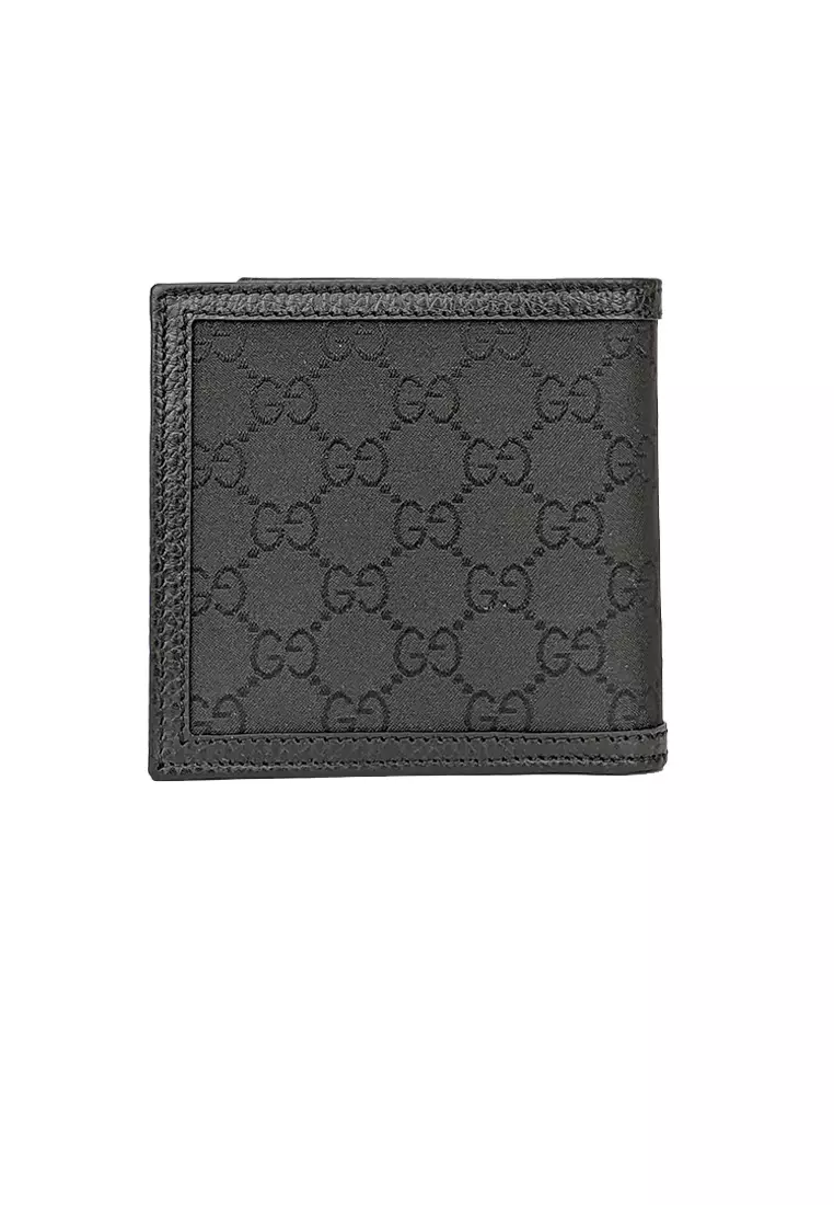 GUCCI Men's Signature Bifold Wallet With Coin Compartment Black – LussoCitta