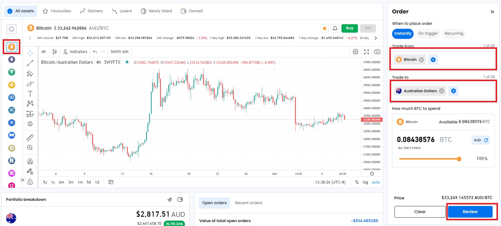 BTC to AUD Exchange Rate Comparison - FX Compare