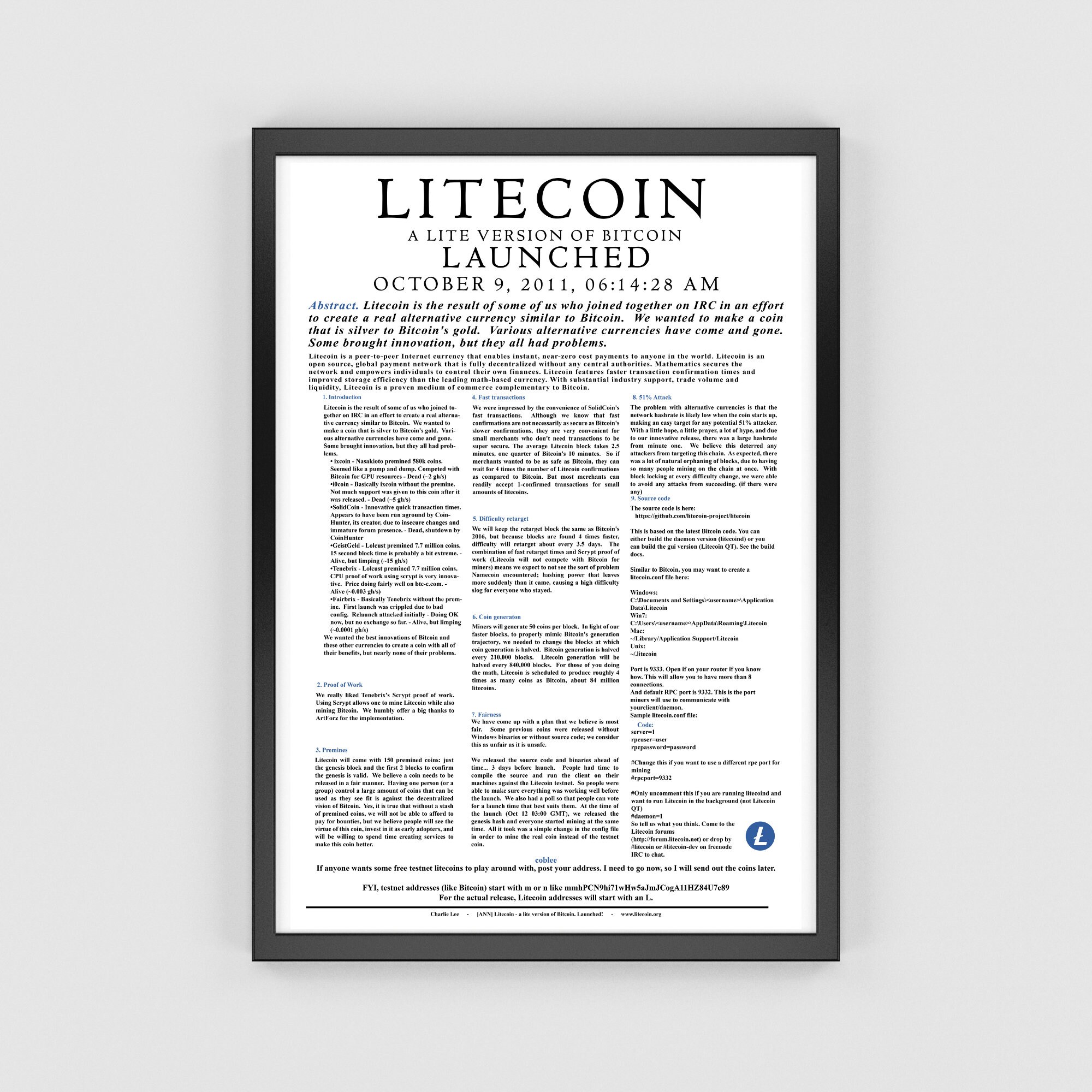 Litecoin Cash LCC whitepapers - cryptolive.fun