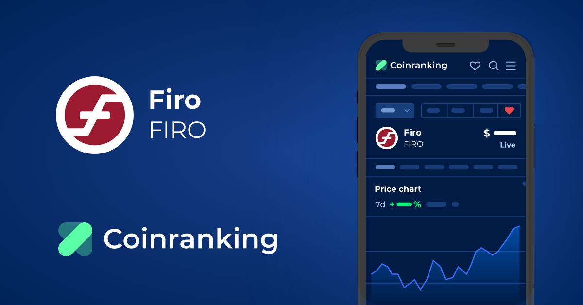 Firo Price Today - FIRO to US dollar Live - Crypto | Coinranking