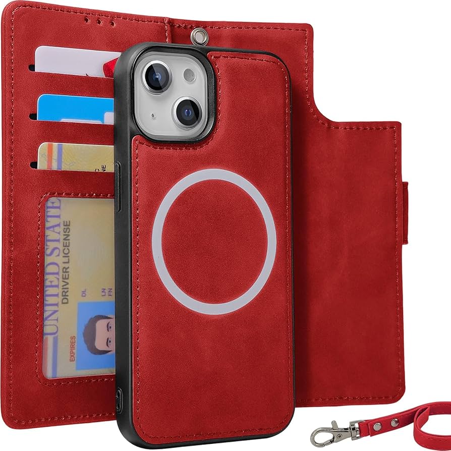 Book wallet case with stand function for iPhone 14 Plus