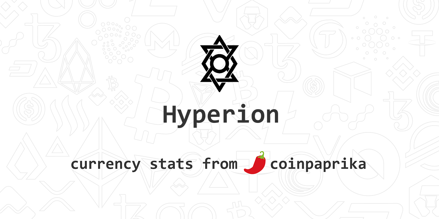 Hyperion price today, HYN to USD live price, marketcap and chart | CoinMarketCap