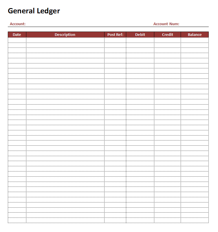 Free Bookkeeping Ledger for Personal Use - Download