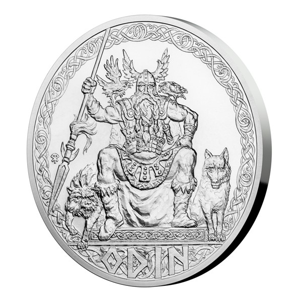 5 oz $10 NZD Niue Universal Gods Odin Stand Proof Coin | European Mint