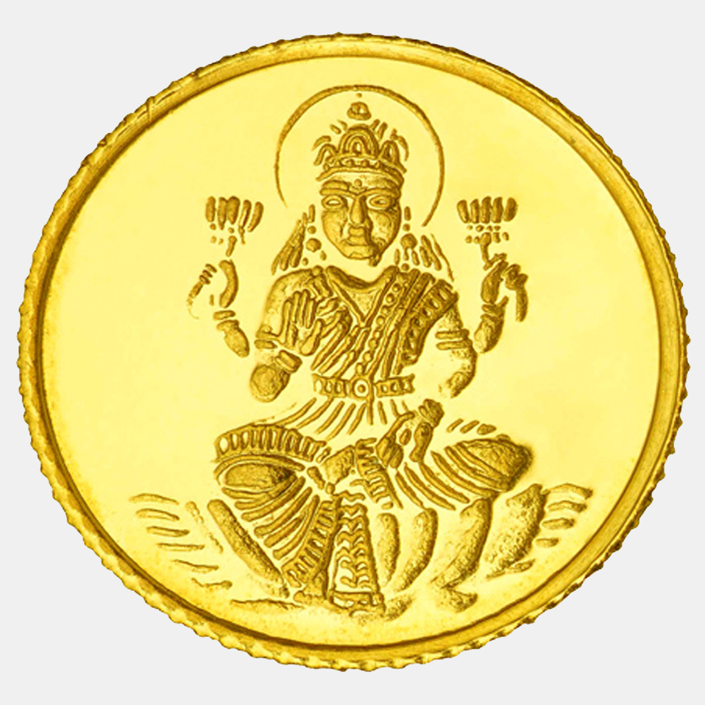 Bangalore Refinery Lakshmi Gold Coin Of 1 Grams in 24 Karat Purity / Fineness