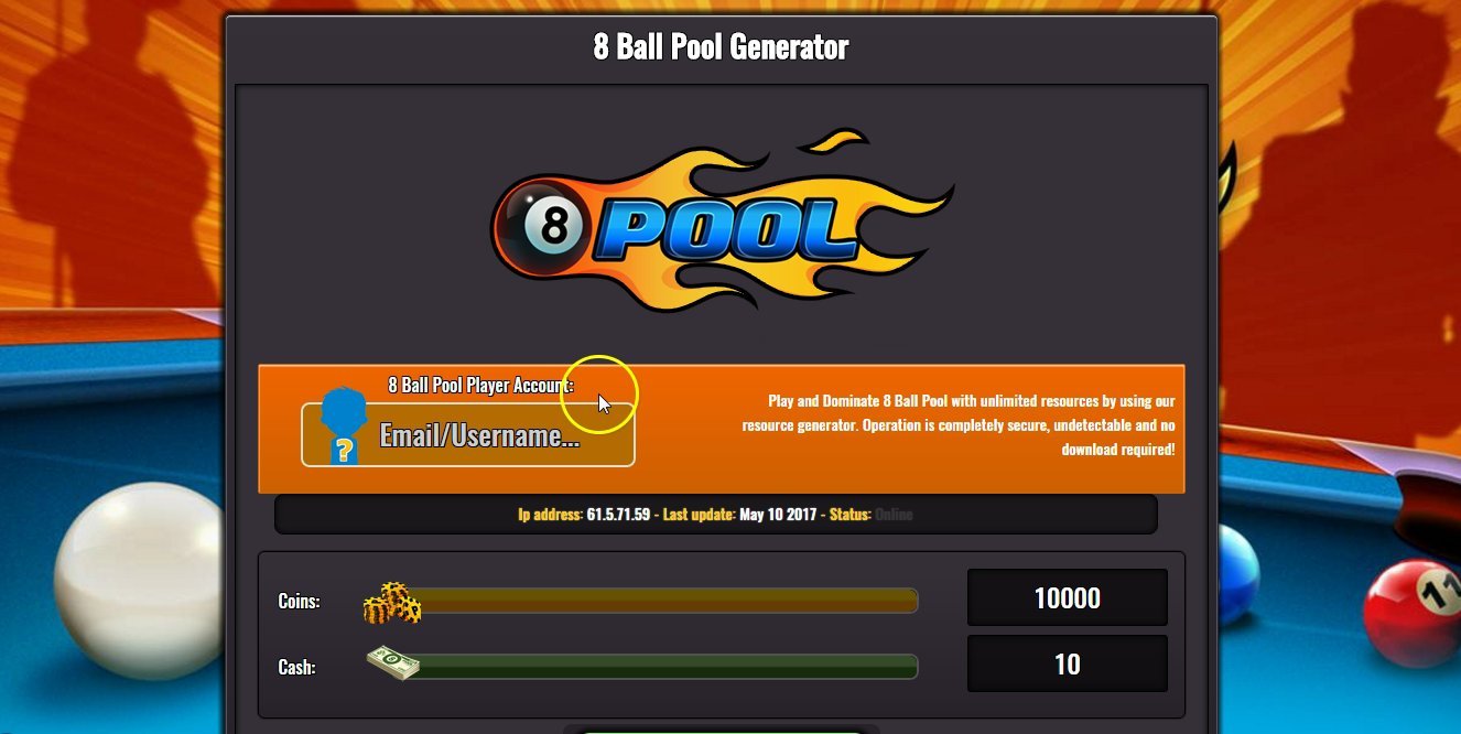 Free 8 Ball Pool Coins {HACK} Generator 