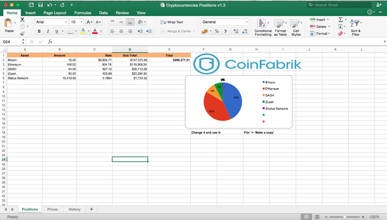 Create an Excel Crypto Portfolio Tracker - The Excel Club