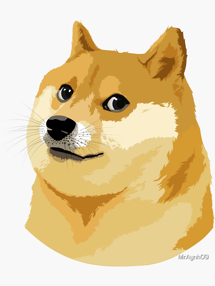 Dogecoin Sticker | Round High Quality Sticker on Dogeware