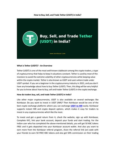 Buy Tether (USDT) in India With INR - Mudrex