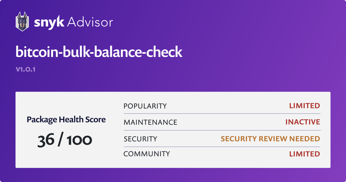 Check multiple Bitcoin addresses Balance