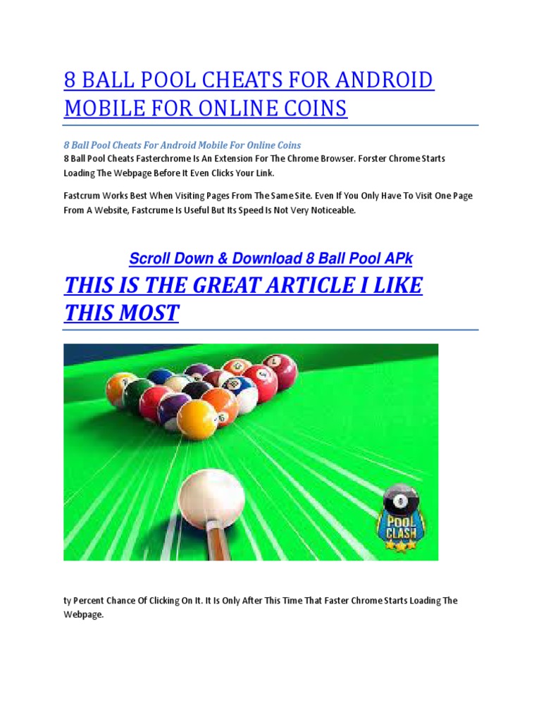 8 Ball Pool Generator Free Cash Fully Works No Survey - DesignX Wiki