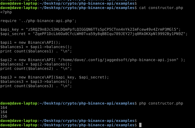 Sample Binance API queries | cryptolive.fun