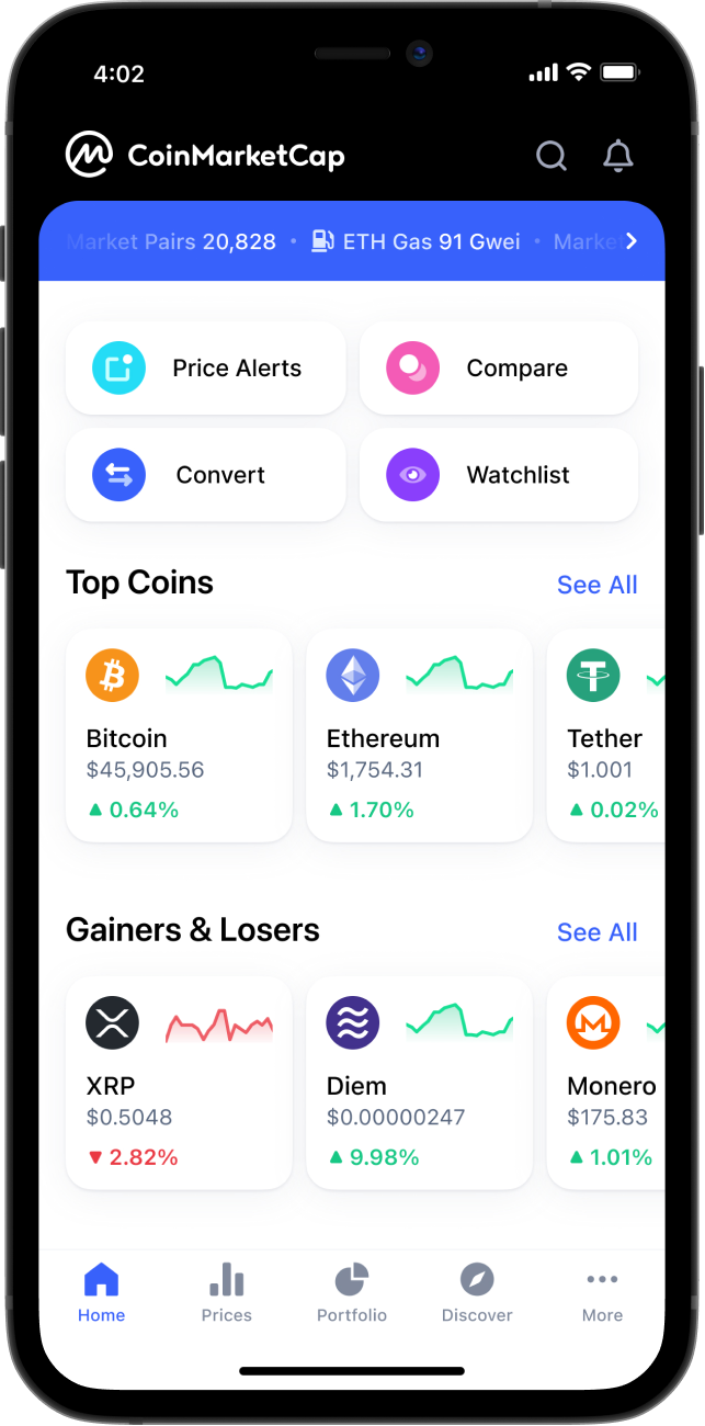 COIN | Cryptocurrency Prices, Live Heatmap & Market Caps.