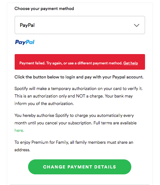 Spotify Offers | Premium Account | PayPal UK