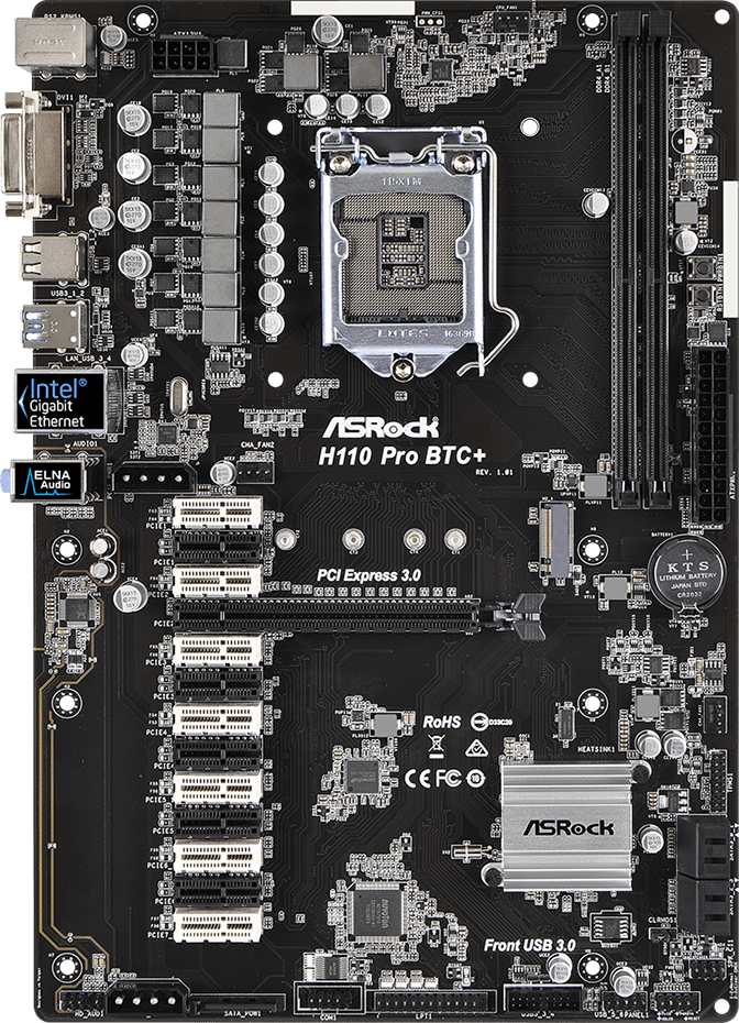 ASRock H Pro BTC Plus Risers - ServeTheHome