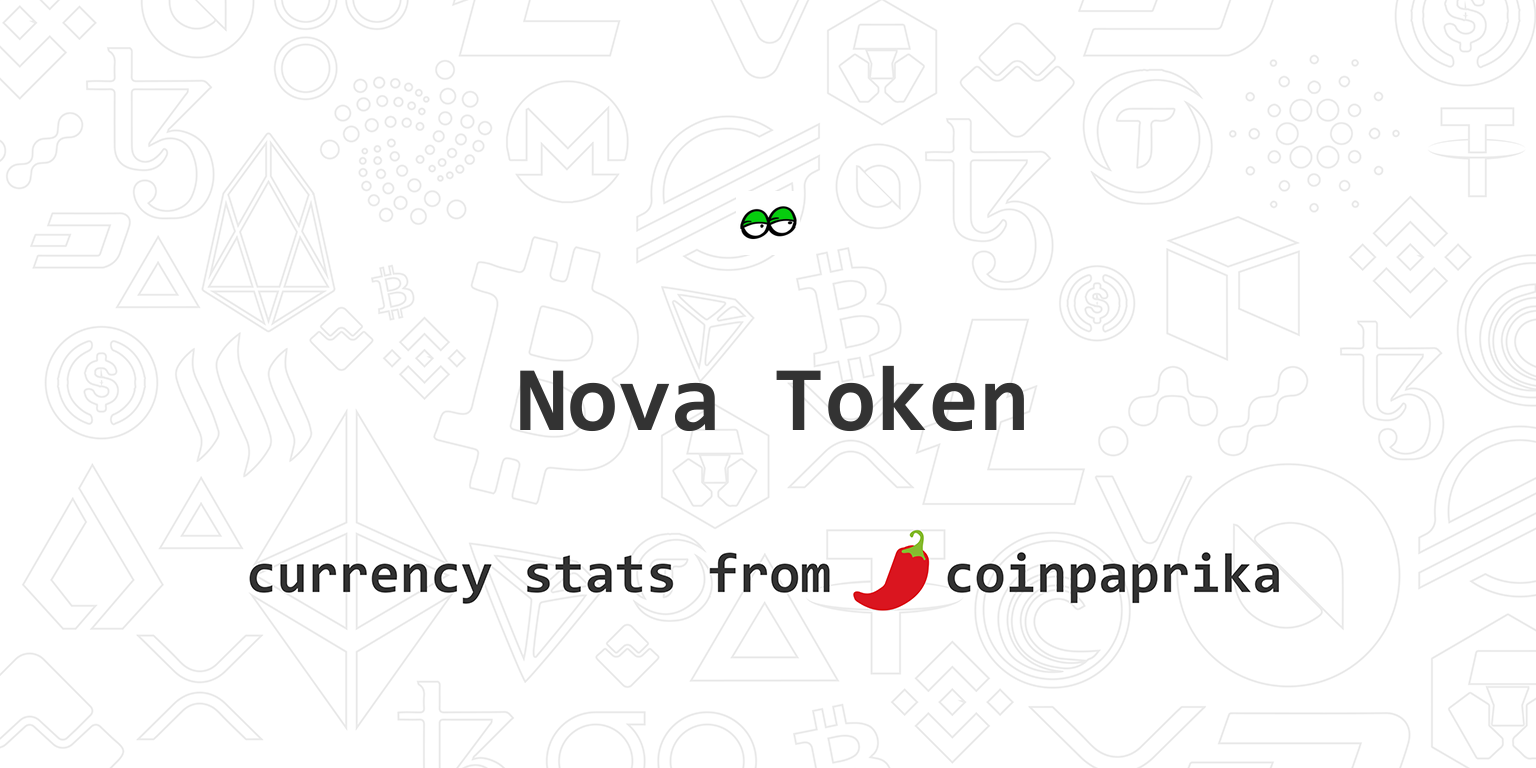 Nova Token Price Today - NVT Price Chart & Market Cap | CoinCodex