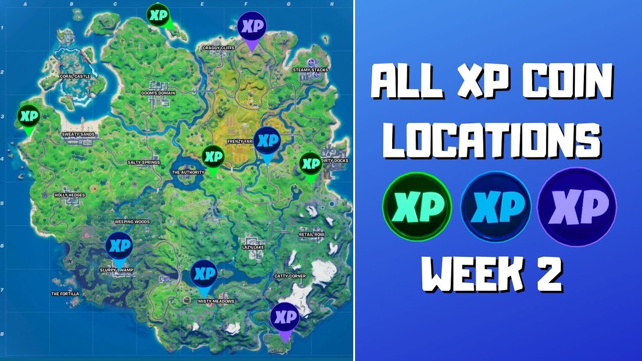 Where to find all of the Fortnite Chapter 2, season 4, week one XP coins - Dot Esports