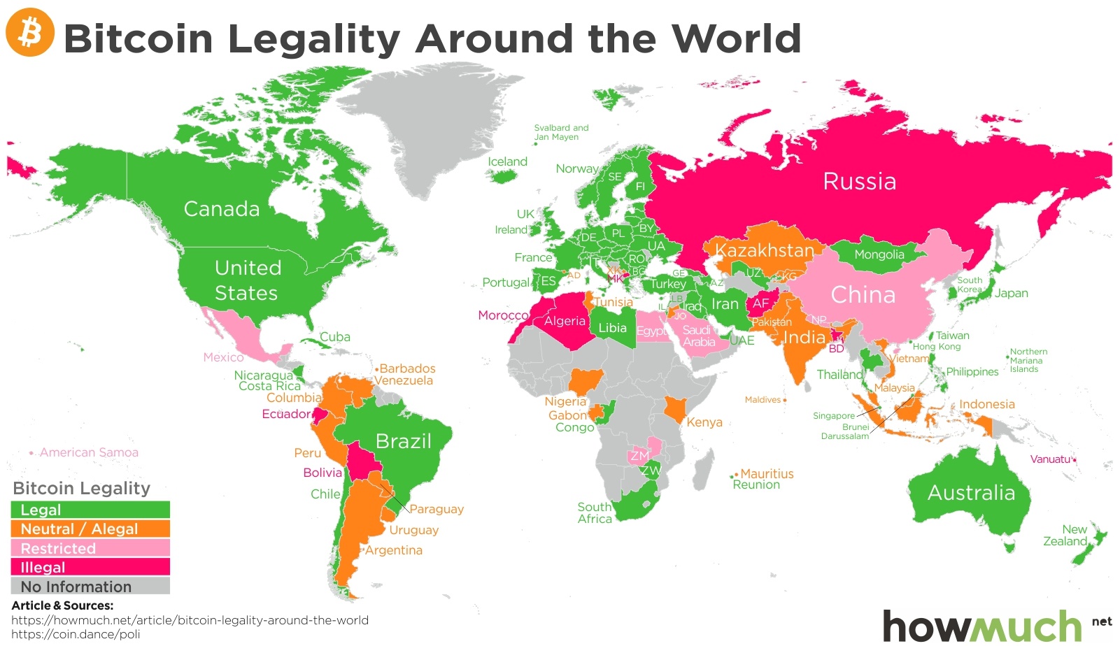 5 countries that could be next in line to adopt Bitcoin as a legal tender