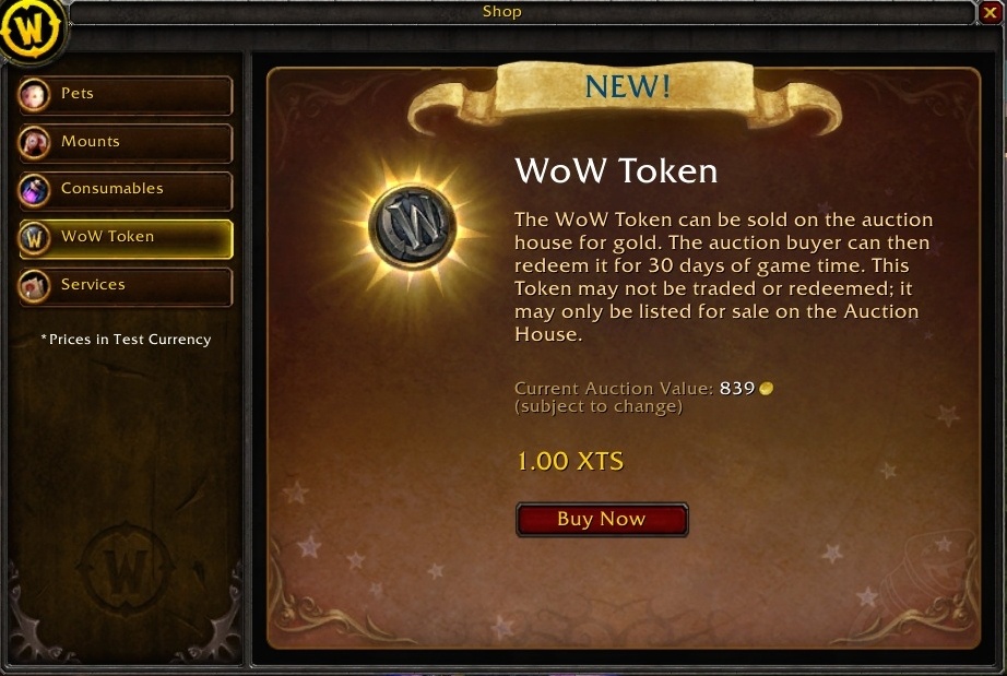 WoW Token - Wowpedia - Your wiki guide to the World of Warcraft