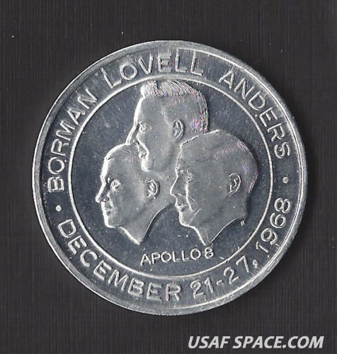 PROJECT APOLLO 8 Borman Lovell Anders Coin Medal NASA Space Moon $ - PicClick