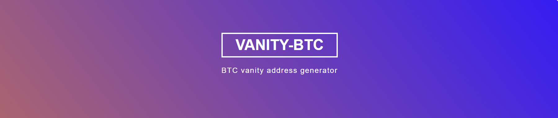 Custom Bitcoin Vanity Address Generator