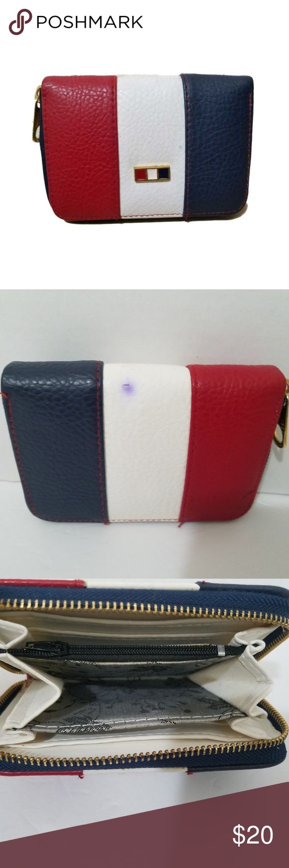 Buy Navy Blue and Red Customized Tommy Hilfiger Men's Wallet Online | yourPrint