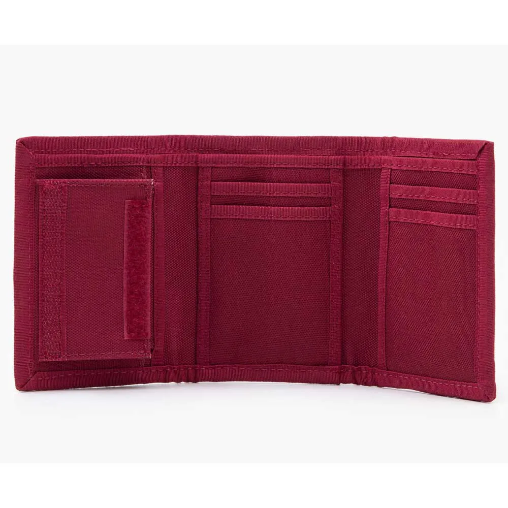 Men's Leather Trifold Wallet - Black/Aubergine | Beanie Socks London