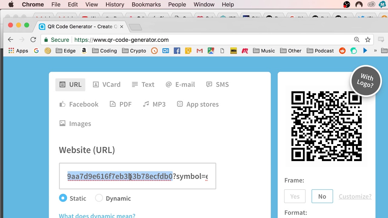 Crypto QR code generator - QR Code Dynamic