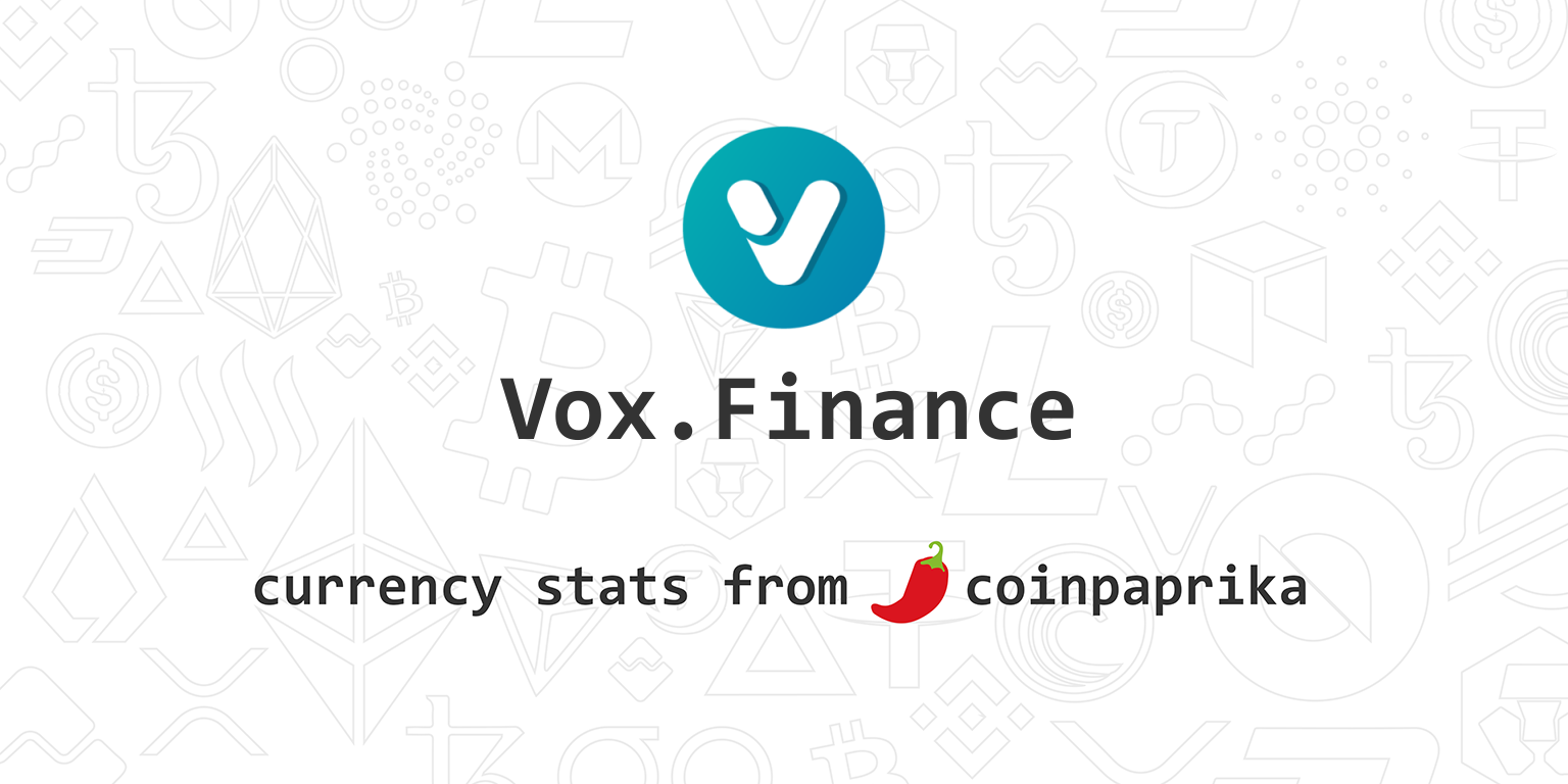 cryptolive.fune price today, VOX to USD live price, marketcap and chart | CoinMarketCap