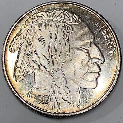 One Troy Ounce 1 oz Buffalo Indian Head Fine Pure Silver Coin. (T – Monaco Jewelers