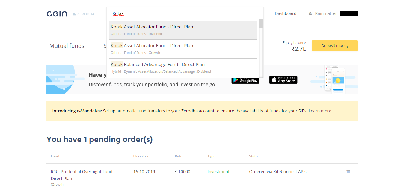 Zerodha Coin Review (Mutual Fund Investment Platform)