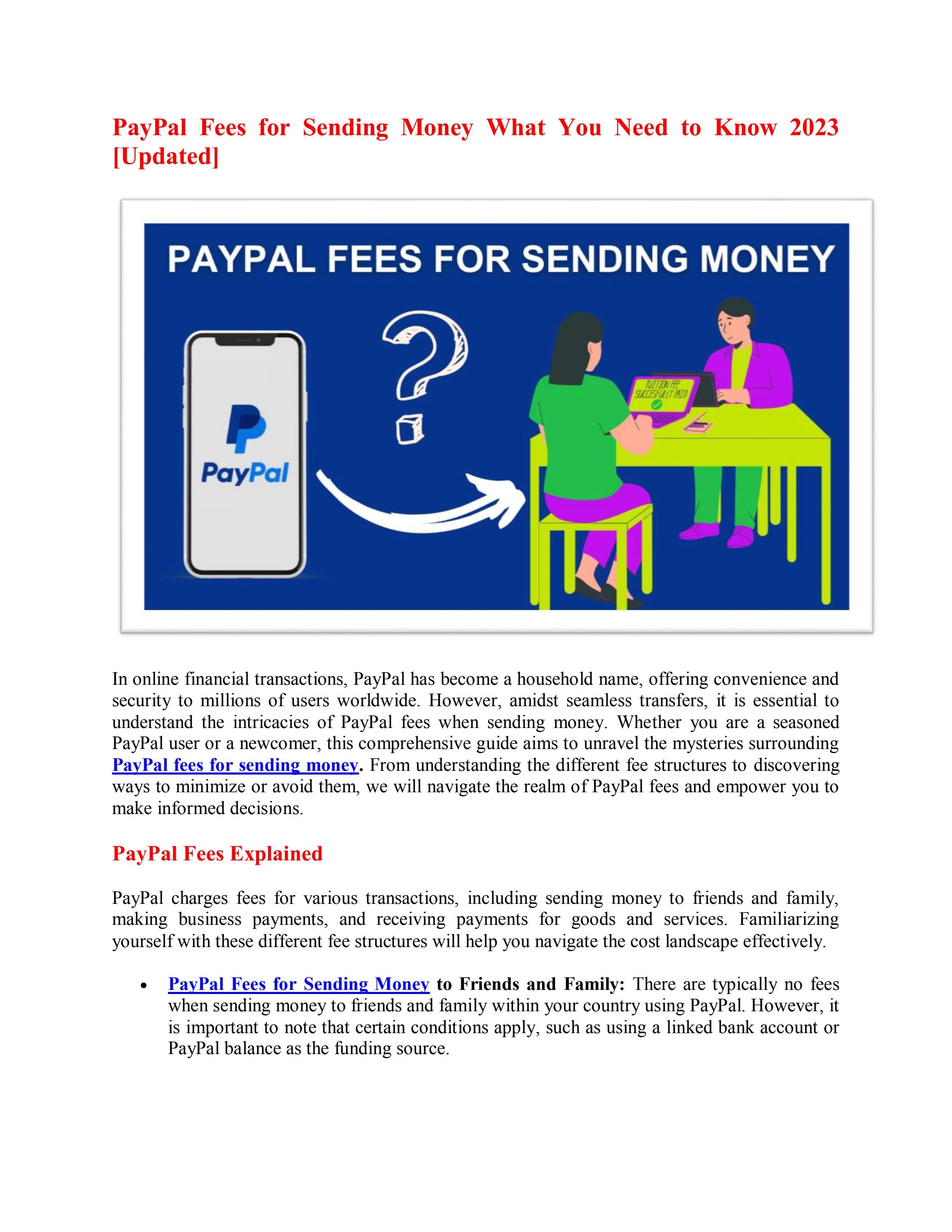 PayPal Consumer Fees - Transaction Fees | PayPal IE