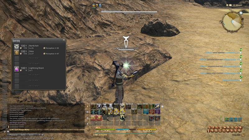 Joe Jr Blog Entry `Rare Mining Nodes List, Locations, & Slots` | FINAL FANTASY XIV, The Lodestone