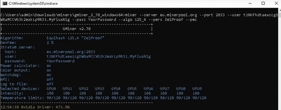 How to mine Flux (ZelHash Algorithm)? Mining Flux with NVIDIA & AMD