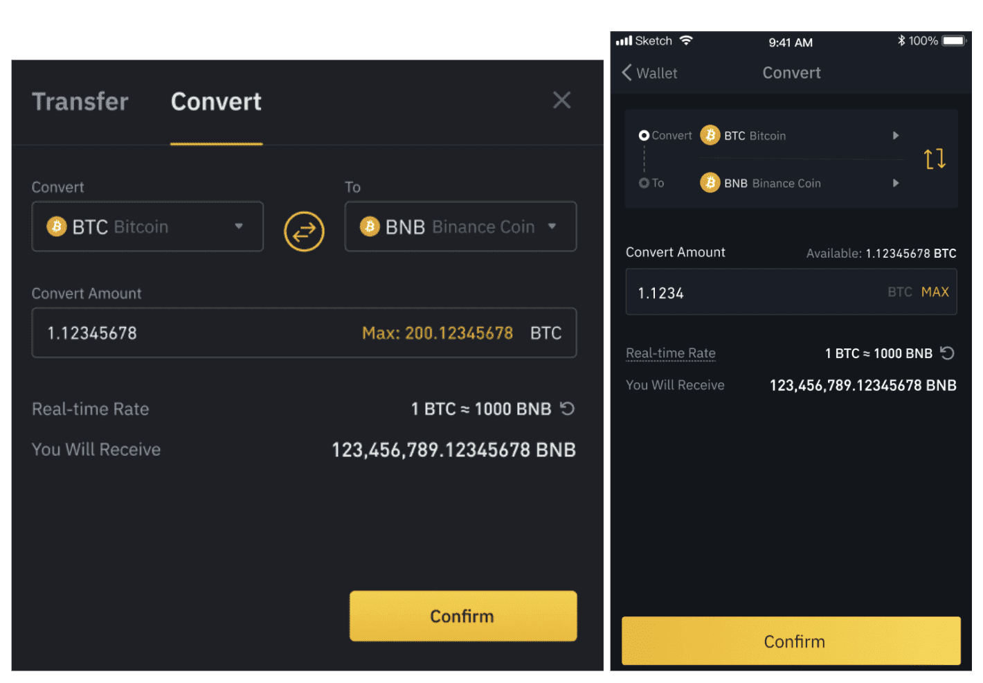 How to convert crypto on Binance