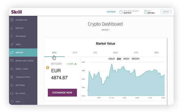 Withdraw to crypto | Skrill