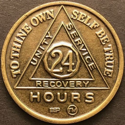 Patriotic Rosie AA Coin 24hryrs Sobriety Chip — MY RECOVERY STORE