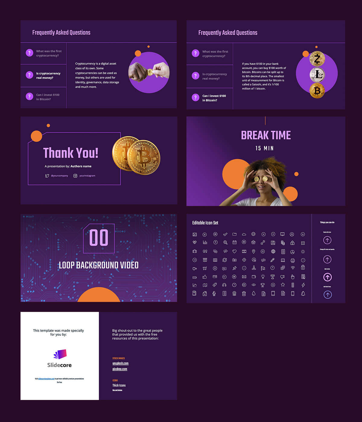 Free Crypto-themed templates for Google Slides and PowerPoint