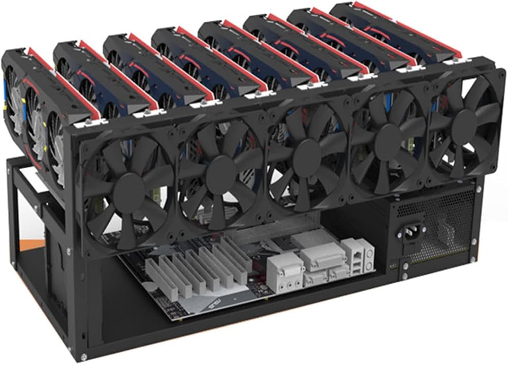 Mining Rig Case 8 GPU Mining Case with 4 Powerful Turkey | Ubuy