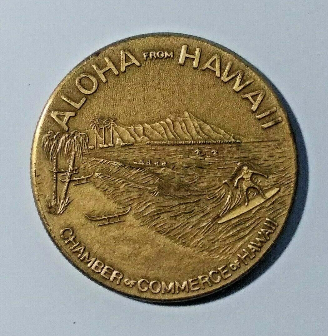 Coin Value: US Hawaii Dollar Honolulu Waikiki Diamond Head