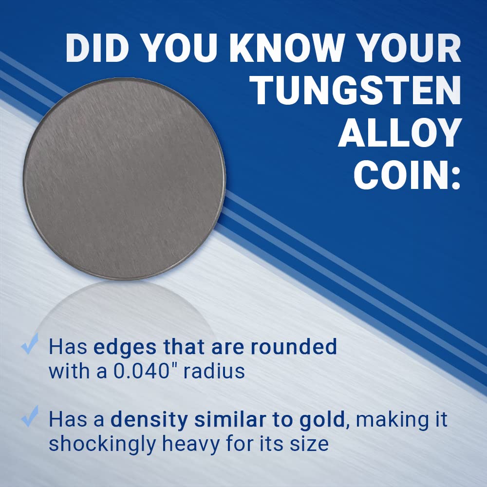 3D Coin Tungsten Blue - Justine Red