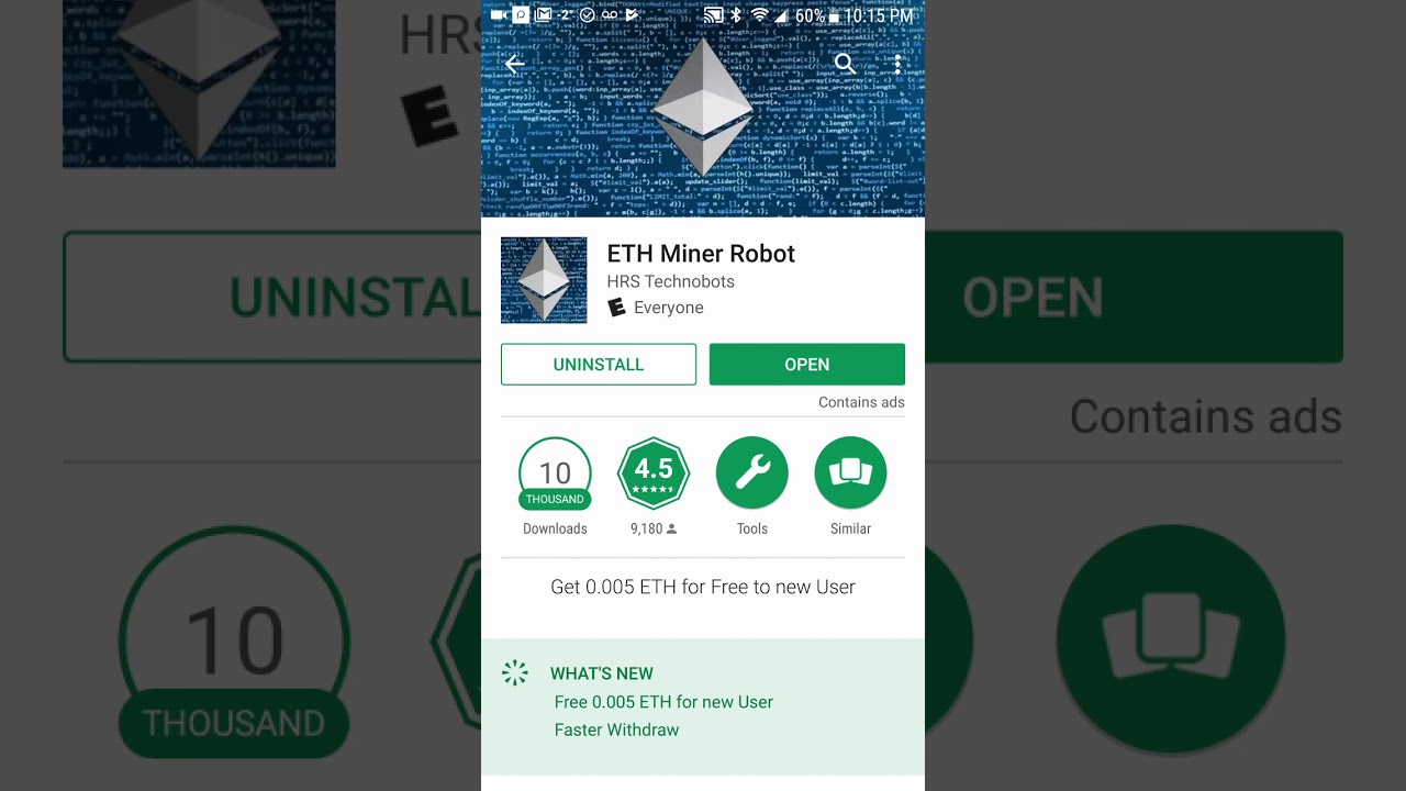 ETH Mining - Ethereum Miner APK MOD (Premium Unlocked) -