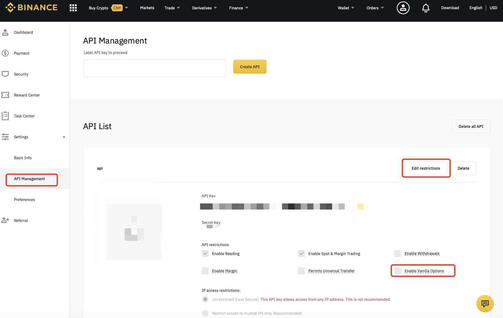 binance v — Documentation