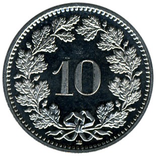 10 francs - Red deer, Switzerland - Coin value - cryptolive.fun