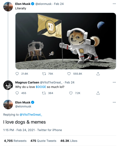 Dogecoin (DOGE): A tweet from Elon Musk sets the web on fire!