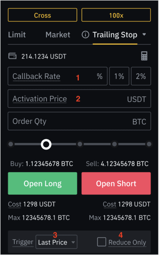 trailing stop order - Futures API - Binance Developer Community