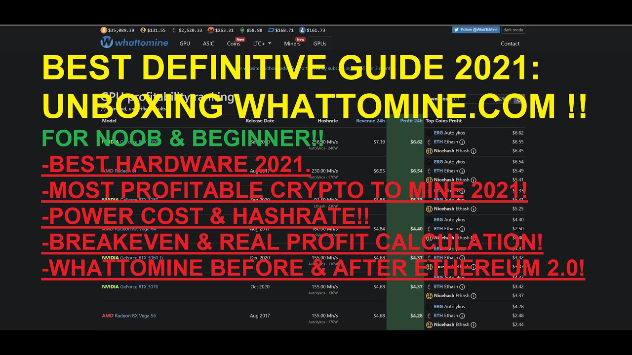 WhatToMine | Crypto Mining Resources Navigation | MinerNav