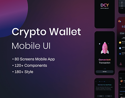 Mobile Crypto Wallet UI Kit - Free Figma Resource | Figma Elements