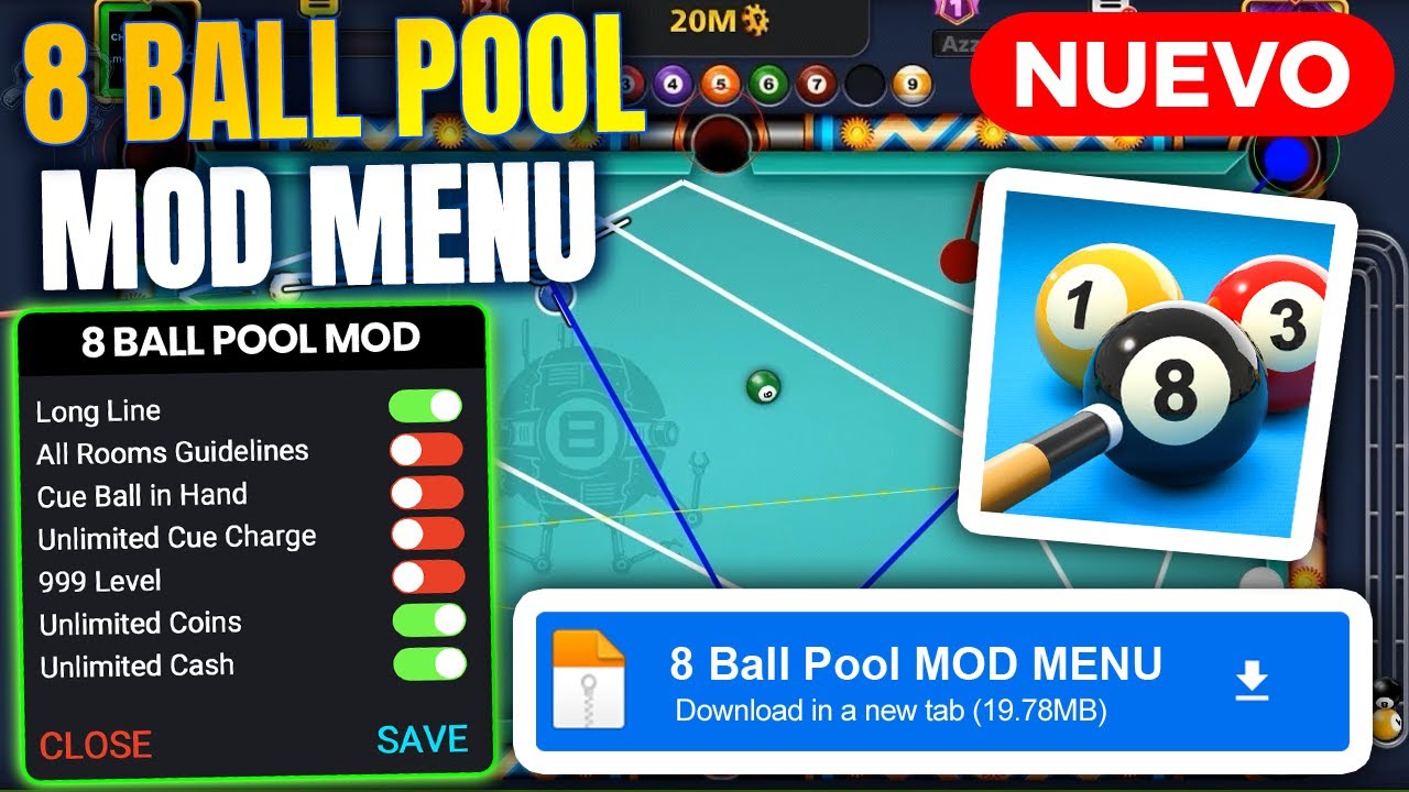 Download 8 Ball Pool (MOD, Long Lines) APK for android