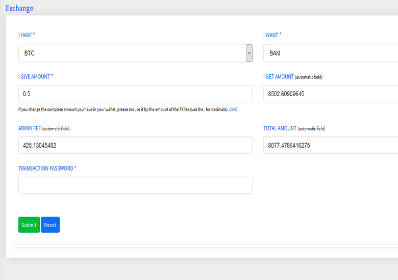 BCX Pool Wallet Node: 